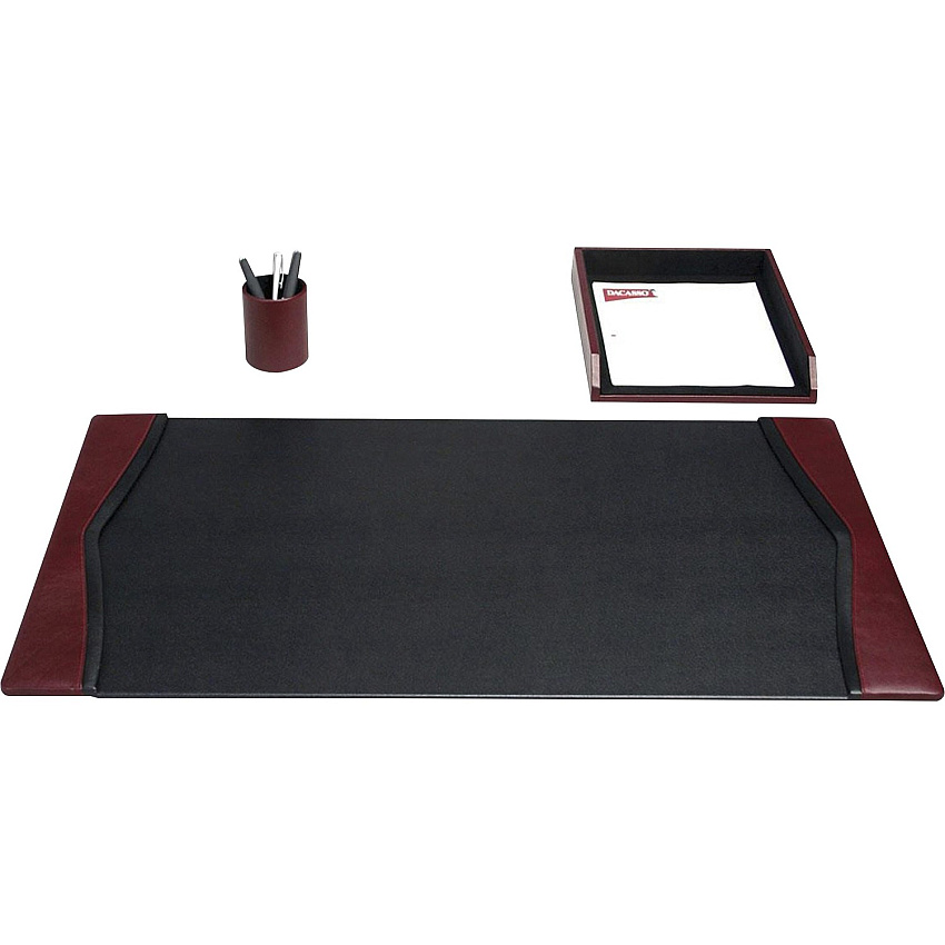 Dacasso Two-Tone Leather 3-Piece Desk Pad Kit (D7037)