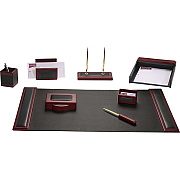 Dacasso Rosewood & Leather Desk Set (D8012)