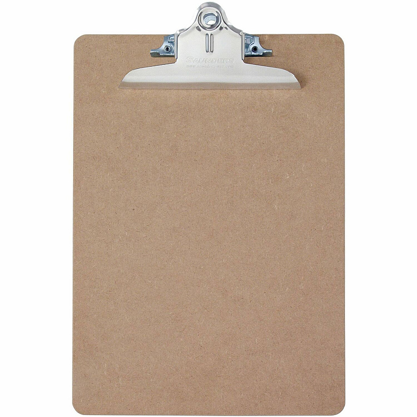 Saunders Brown Hardboard Clipboards (SAU05612)