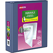 Avery Durable View Binder 3" , Slant D Rings, Navy" 3" , Slant D Rings, Navy (AVE17044)