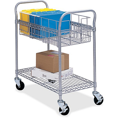 Safco Wire Mail Cart (SAF5235GR)