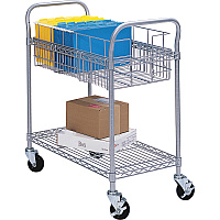 Safco Wire Mail Cart (SAF5236GR)