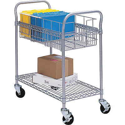 Safco Wire Mail Cart (SAF5236GR)