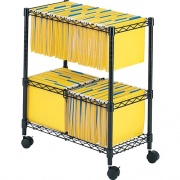Safco 2-Tier Rolling File Cart (5278BL)