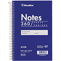 Blueline White Paper Wirebound Steno Pad (REDAT35B)