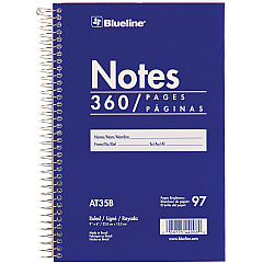 Blueline White Paper Wirebound Steno Pad (REDAT35B)