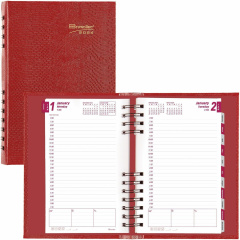 Blueline Brownline Coilpro Daily Appointment Planner (CB634CRED)