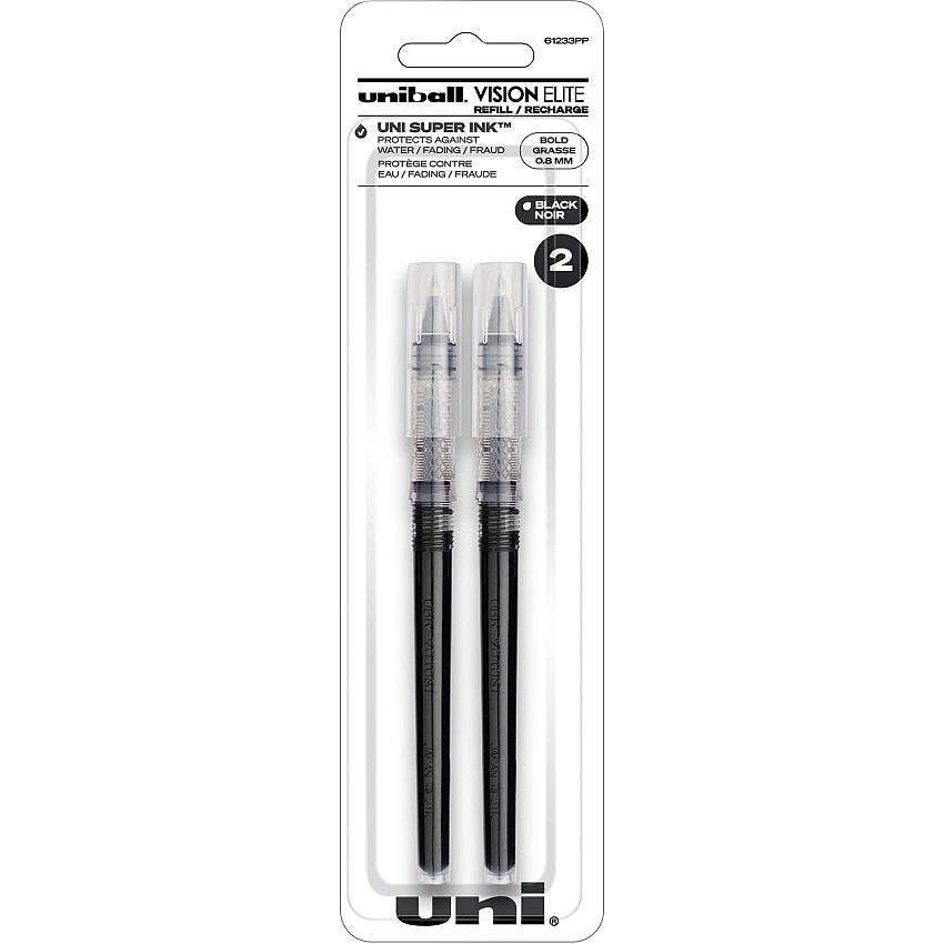 uniball Vision Elite Rollerball Pen Refills (UBC61233PP)