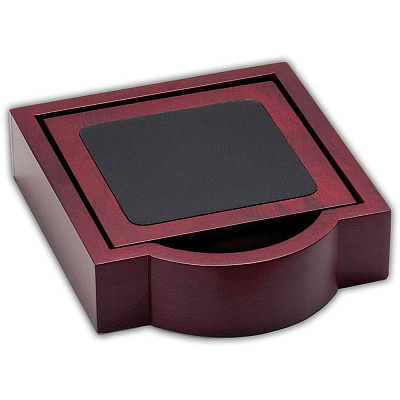 Dacasso Rosewood & Leather Coaster Set (A8045)