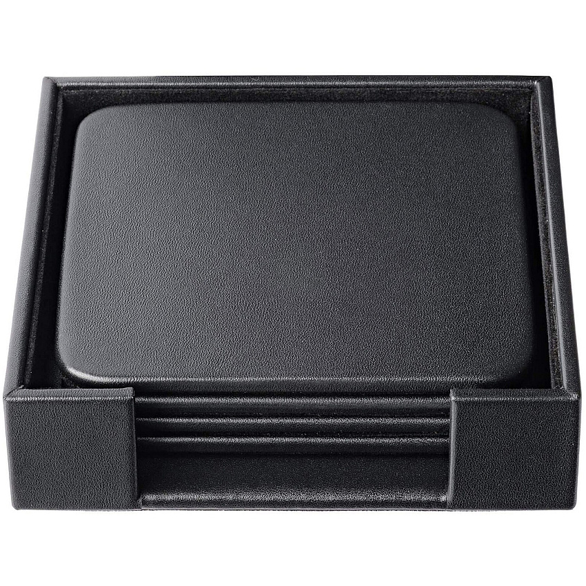 Dacasso Leather Coasters - Set of 4 Square with Holder (A1081)