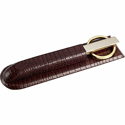 Dacasso Crocodile Embossed Leather Library Set (A2027)