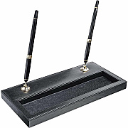 Dacasso Double Pen Stand with Gold Accent (A1004)
