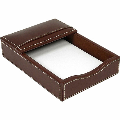 Dacasso Rustic Leather Double Legal-Size Trays (A3209)
