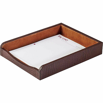 Dacasso Crocodile Embossed Single Letter Tray (A2001)