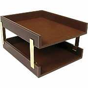 Dacasso Front Load Letter Tray With Gold Posts (A3220)