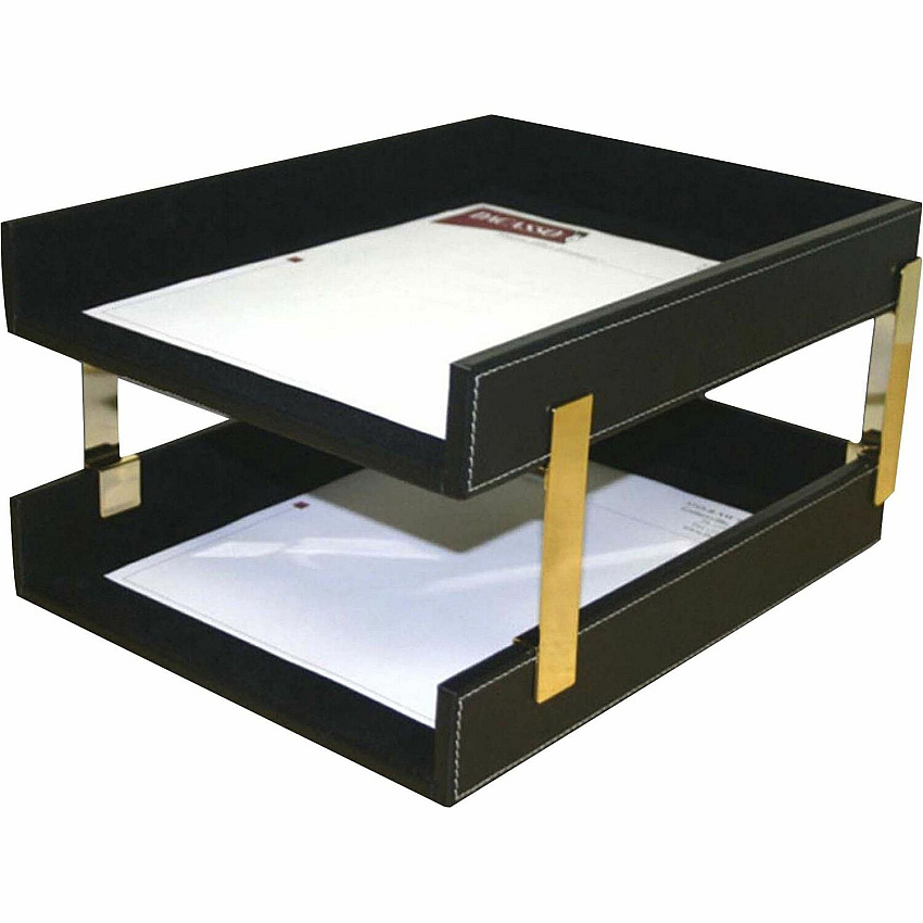 Dacasso Double Front Load Stacking Letter Tray (A1220)