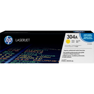 HP 304A Yellow Original LaserJet Toner Cartridge (CC532A)