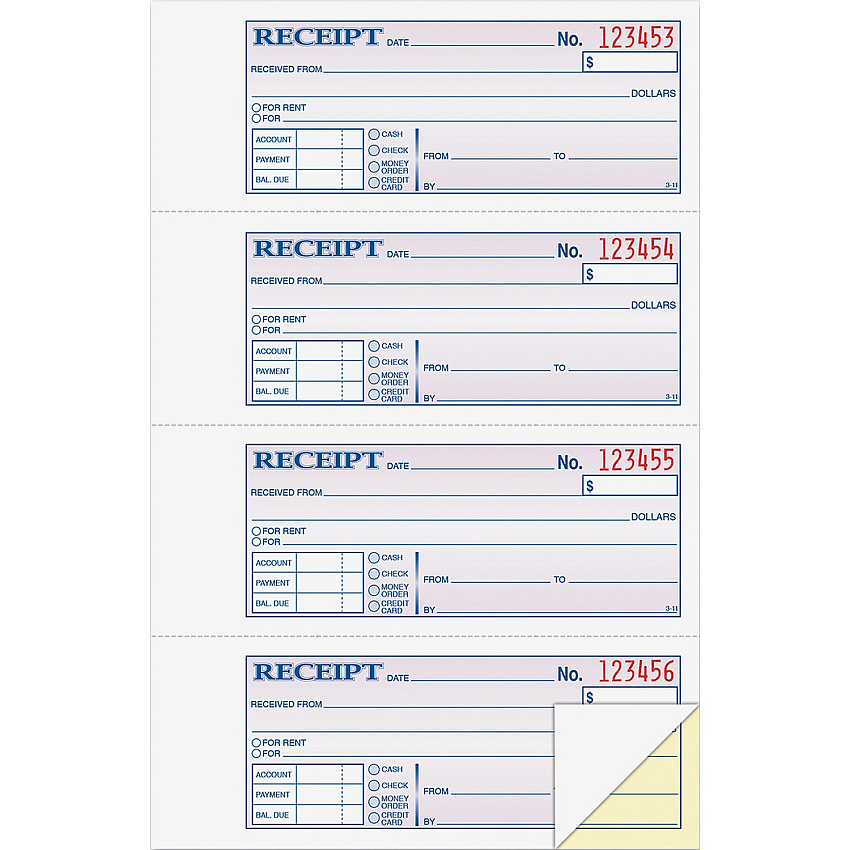 Adams Money/Rent Receipt Book (ABFDC1182)
