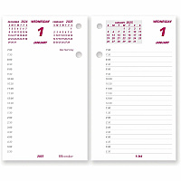 Brownline Daily Calendar Pad Refill, 6 x 3.5, White/Burgundy/Gray Sheets, 12-Month (Jan to Dec): 2026 (C2R)