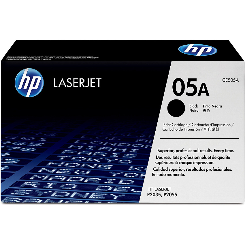 HP 05A Original Laser Toner Cartridge - Black - 1 Pack (HEWCE505A)