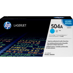 HP 504A (CE251A) Original Standard Yield Laser Toner Cartridge - Single Pack - Cyan - 1 Each