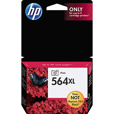 HP 564XL (HEWCB322WN) Original Inkjet Ink Cartridge - Photo Black - 1 Each