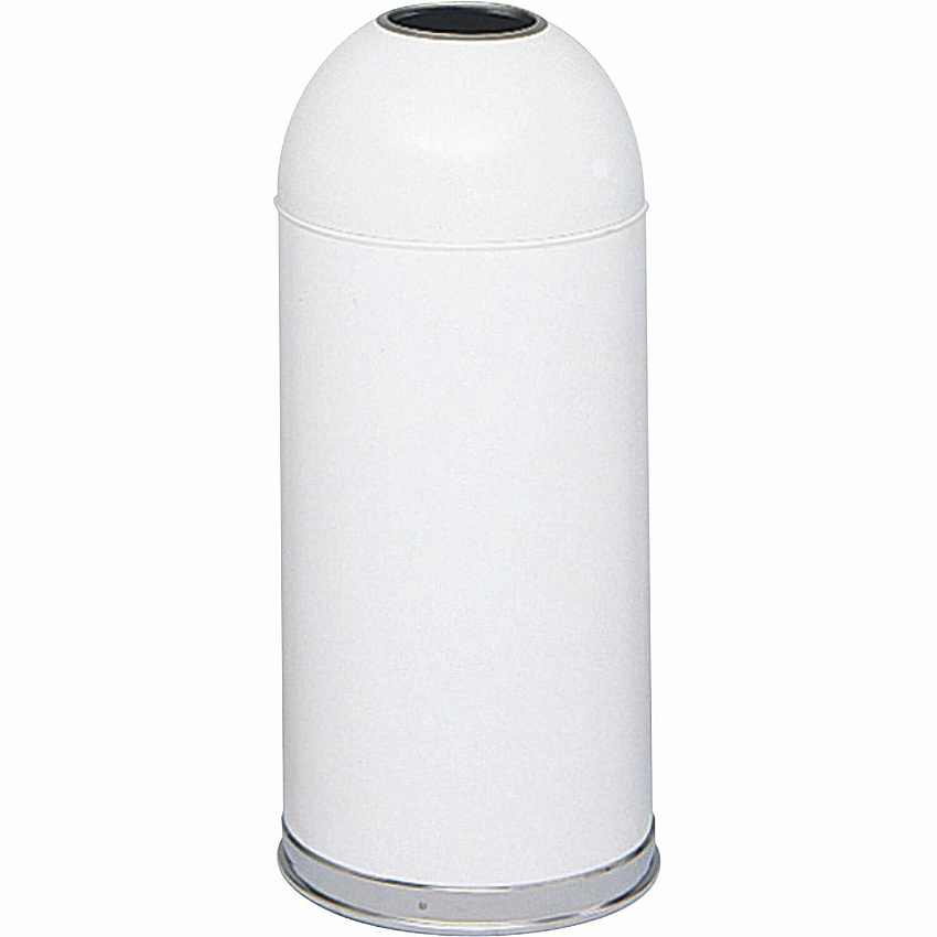 Safco Open Top Dome Waste Receptacle (SAF9639WH)