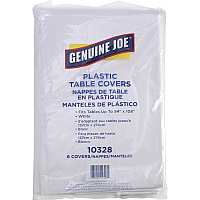 Genuine Joe Plastic Rectangular Table Covers (GJO10328)