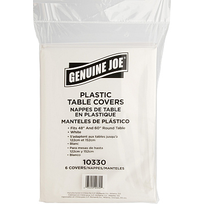 Genuine Joe Plastic Round Tablecovers (GJO10330)