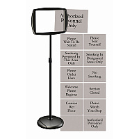 MasterVision Interchangeable Floor Pedestal Sign (BVCSIG05050505)