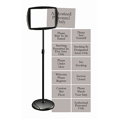 MasterVision Interchangeable Floor Pedestal Sign (BVCSIG05050505)