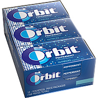 Orbit Peppermint Sugarfree Gum - 12 packs (MRS21486)