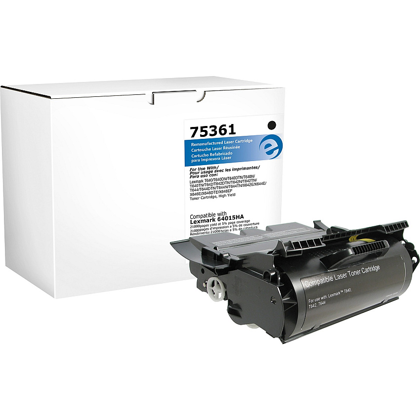 Elite Image Remanufactured High Yield Laser Toner Cartridge - Alternative for Lexmark 64015HA - Black - 1 Each (ELI75361)