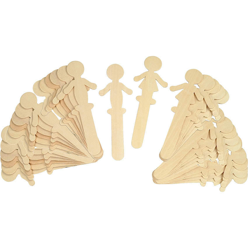 Creativity Street People Shaped Wood Craft Sticks (PAC364502)