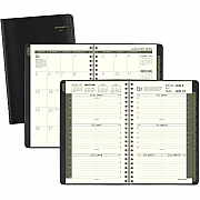 AT-A-GLANCE Recycled Weekly Block Format Appointment Book, 8.5 x 5.5, Black Cover, 12-Month (Jan to Dec): 2026 (70100G05)