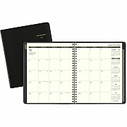 AT-A-GLANCE Recycled Monthly Planner with Perforated Memo Section, 8.75 x 7, Black Cover, 12-Month (Jan to Dec): 2026 (70120G05)