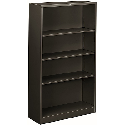 HON Brigade Steel Bookcase | 4 Shelves | 34-1/2"W | Charcoal Finish (HONS60ABCS)