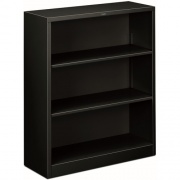 HON Brigade Steel Bookcase | 3 Shelves | 34-1/2"W | Black Finish (S42ABCP)