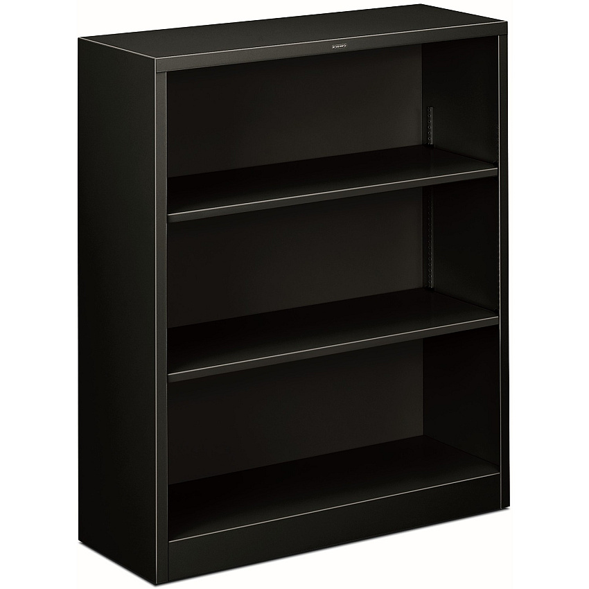 HON Brigade Steel Bookcase | 3 Shelves | 34-1/2"W | Black Finish (HONS42ABCP)
