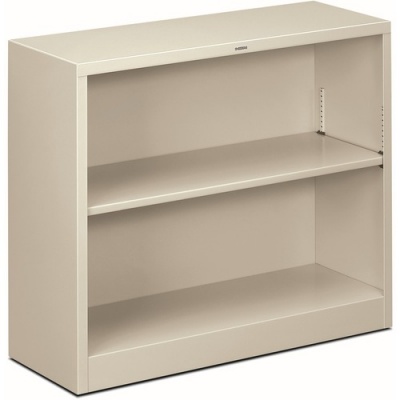 HON Brigade Steel Bookcase | 2 Shelves | 34-1/2"W | Light Gray Finish (S30ABCQ)