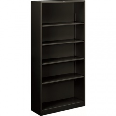 HON Brigade Steel Bookcase | 5 Shelves | 34-1/2"W | Black Finish (S72ABCP)