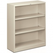 HON Brigade Steel Bookcase | 3 Shelves | 34-1/2"W | Light Gray Finish (S42ABCQ)