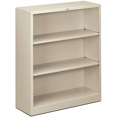 HON Brigade Steel Bookcase | 3 Shelves | 34-1/2"W | Light Gray Finish (HONS42ABCQ)