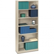 HON Brigade Steel Bookcase | 6 Shelves | 34-1/2"W | Light Gray Finish (S82ABCQ)