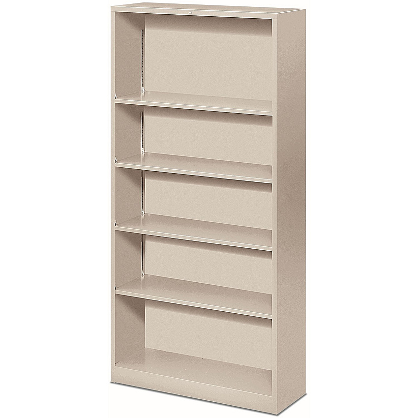 HON Brigade Steel Bookcase | 5 Shelves | 34-1/2"W | Light Gray Finish (HONS72ABCQ)