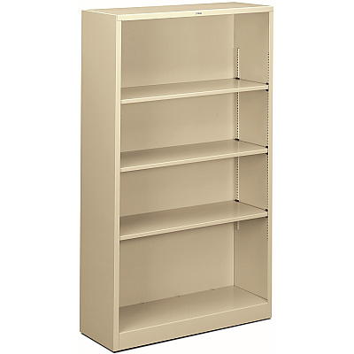 HON Brigade Steel Bookcase | 4 Shelves | 34-1/2"W | Putty Finish (HONS60ABCL)