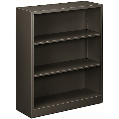 HON Brigade Steel Bookcase | 3 Shelves | 34-1/2"W | Charcoal Finish (HONS42ABCS)