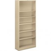 HON Brigade Steel Bookcase | 6 Shelves | 34-1/2"W | Putty Finish (S82ABCL)