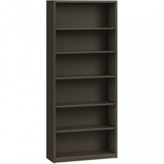 HON Brigade Steel Bookcase | 6 Shelves | 34-1/2"W | Charcoal Finish (S82ABCS)