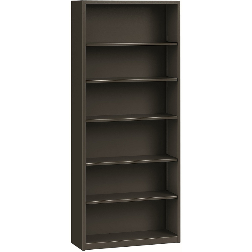 HON Brigade Steel Bookcase | 6 Shelves | 34-1/2"W | Charcoal Finish (HONS82ABCS)
